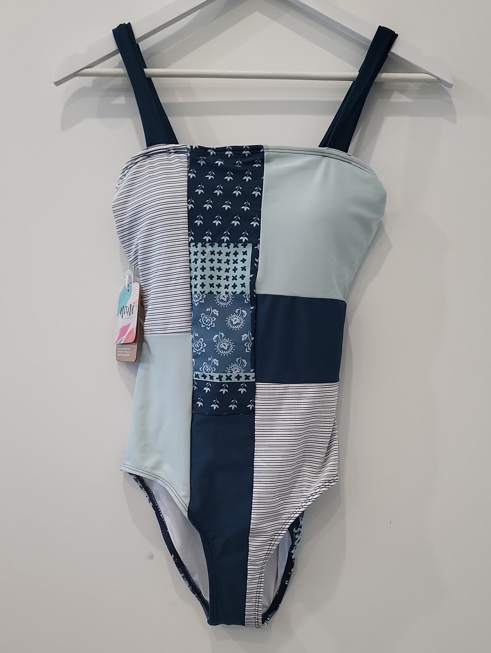 Nani One-Piece Swimsuit in Navy and Light Blue